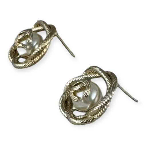 Chanel Pearl Halo Stud Earrings in Gold 1