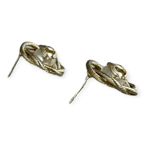 Chanel Pearl Halo Stud Earrings in Gold 3