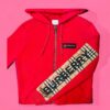 Size Small | Burberry Check Hoodie in Red