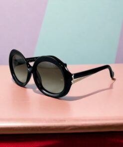 Balenciaga Round Sunglasses in Black