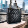 Chanel Petite Shopping Tote in Black