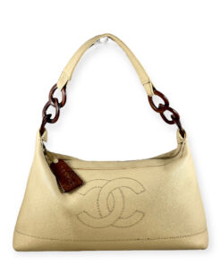 Chanel Wood Link Shoulder Bag in Beige 11