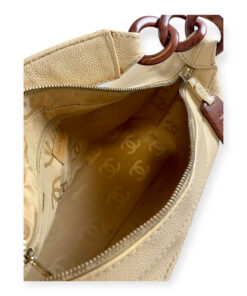 Chanel Wood Link Shoulder Bag in Beige 19