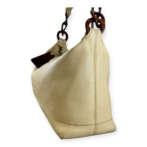 Chanel Wood Link Shoulder Bag in Beige 3