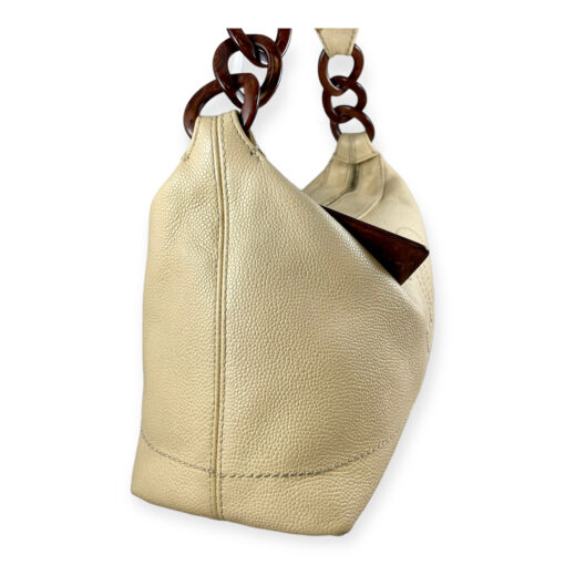Chanel Wood Link Shoulder Bag in Beige 4