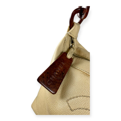 Chanel Wood Link Shoulder Bag in Beige 2