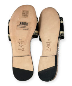 Dior DWAY Slides Sandals in Black & Tan 36 12