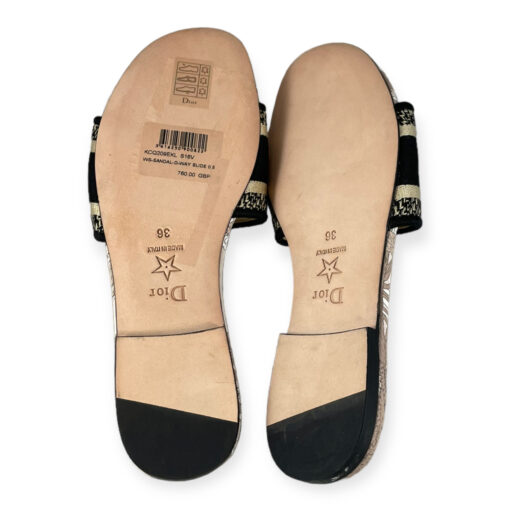 Dior DWAY Slides Sandals in Black & Tan 36 6
