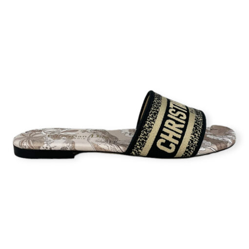 Dior DWAY Slides Sandals in Black & Tan 36 2