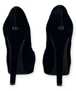 Dior Velvet Peep Toe Pumps in Black 38 11