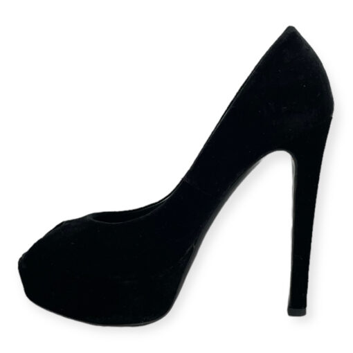 Dior Velvet Peep Toe Pumps in Black 38 1