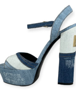 Dolce Gabbana Denim Platform Sandals in Blue 38.5 8