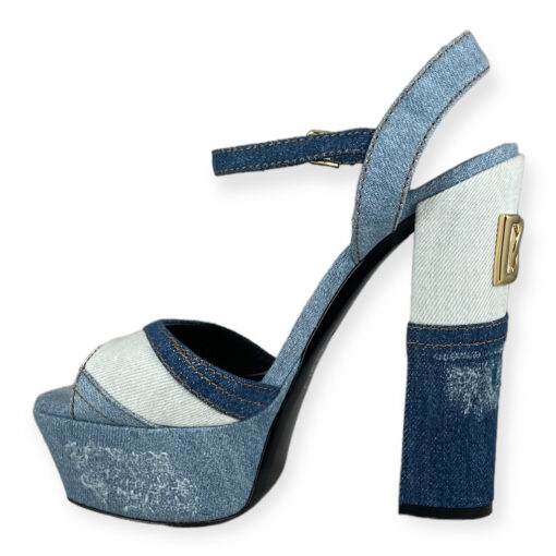 Dolce Gabbana Denim Platform Sandals in Blue 38.5 2