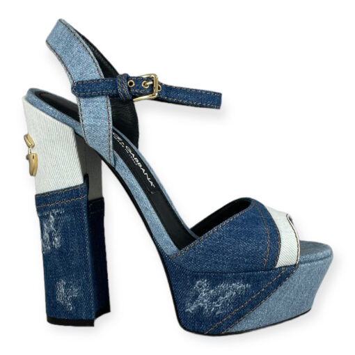 Dolce Gabbana Denim Platform Sandals in Blue 38.5 3