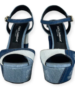 Dolce Gabbana Denim Platform Sandals in Blue 38.5 10