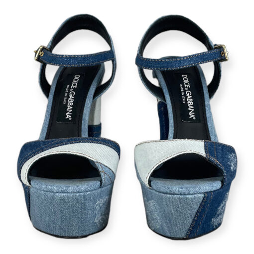 Dolce Gabbana Denim Platform Sandals in Blue 38.5 4