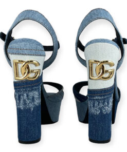 Dolce Gabbana Denim Platform Sandals in Blue 38.5 12