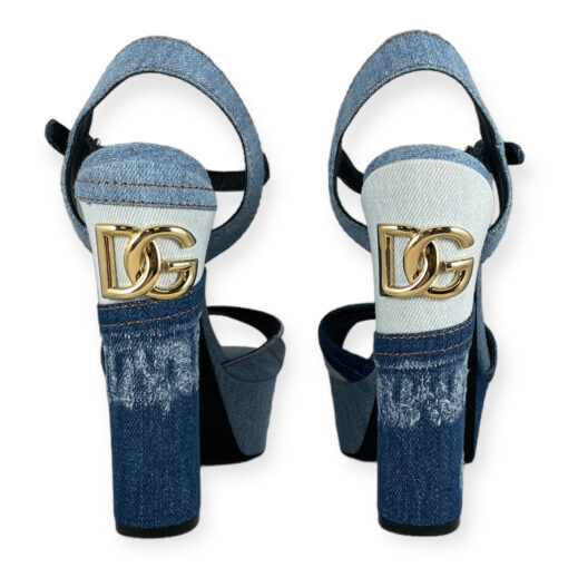 Dolce Gabbana Denim Platform Sandals in Blue 38.5 6