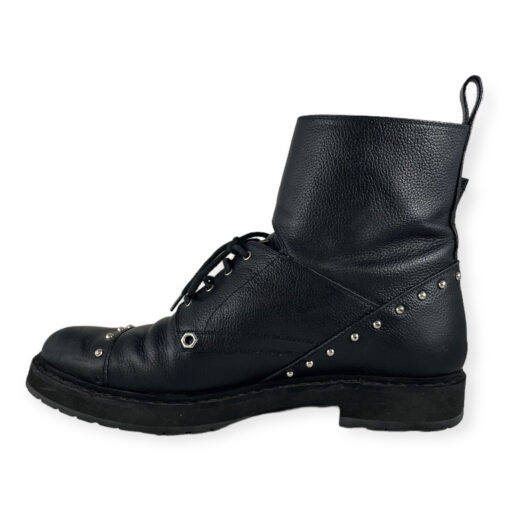 Fendi Embellished Combat Boots in Black 40 1