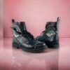 Size 40 | Fendi Embellished Combat Boots in Black