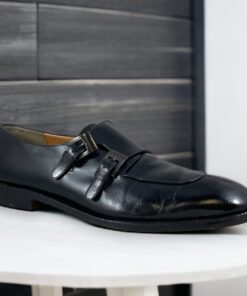 Louis Vuitton US 8 Size Monogram Taiga Lama Belt Flat Sandals Navy  w/Box/Bag Men