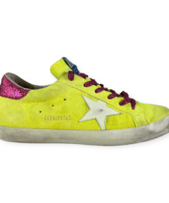 Golden Goose Superstar Glitter Sneakers in Yellow 40 8