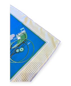 Hermes Les Voitures A Transformation Scarf in Turquoise 9