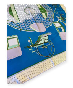 Hermes Les Voitures A Transformation Scarf in Turquoise 10