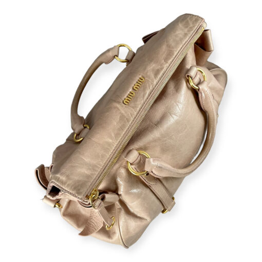 Miu Miu Vitello Lux Bow Bag in Nude 6
