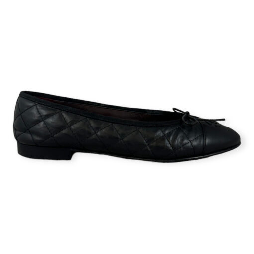 Chanel Quilted Ballerina Flats in Black Size 38.5 2