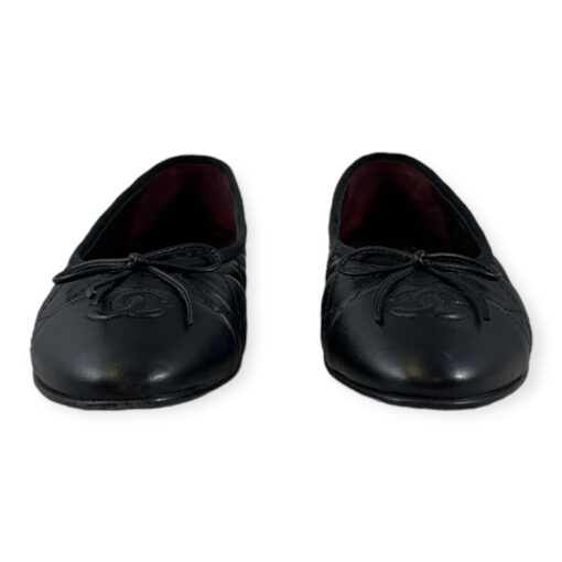 Chanel Quilted Ballerina Flats in Black Size 38.5 3