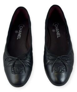 Chanel Quilted Ballerina Flats in Black Size 38.5 10