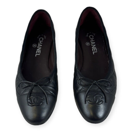Chanel Quilted Ballerina Flats in Black Size 38.5 4