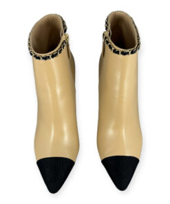 Chanel Cap Toe Studded Booties in Beige Size 40.5 11