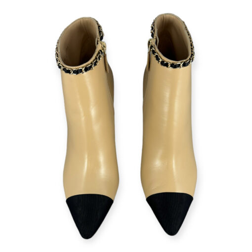 Chanel Cap Toe Studded Booties in Beige Size 40.5 4