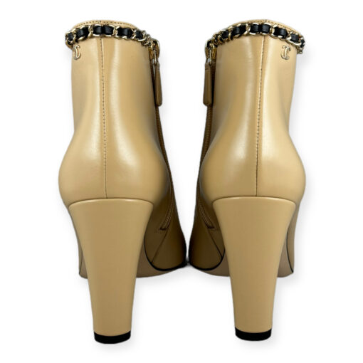 Chanel Cap Toe Studded Booties in Beige Size 40.5 5