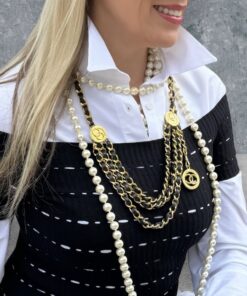 Chanel Classic Chain Belt Necklace in Black