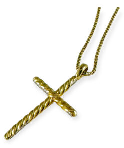 David Yurman Diamond Cross Pendant Necklace 7