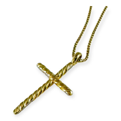 David Yurman Diamond Cross Pendant Necklace 2