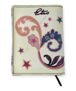 Etro Leather Birdcage Wallet in Ivory Multicolor 10