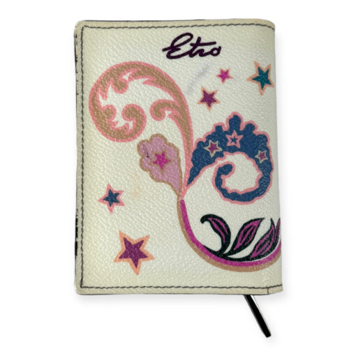 Etro Leather Birdcage Wallet in Ivory Multicolor 2