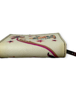 Etro Leather Birdcage Wallet in Ivory Multicolor 14