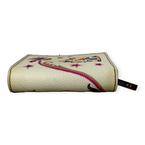 Etro Leather Birdcage Wallet in Ivory Multicolor 6