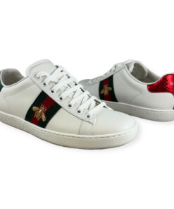 Gucci Ace Bee Sneakers in White Size 38 8