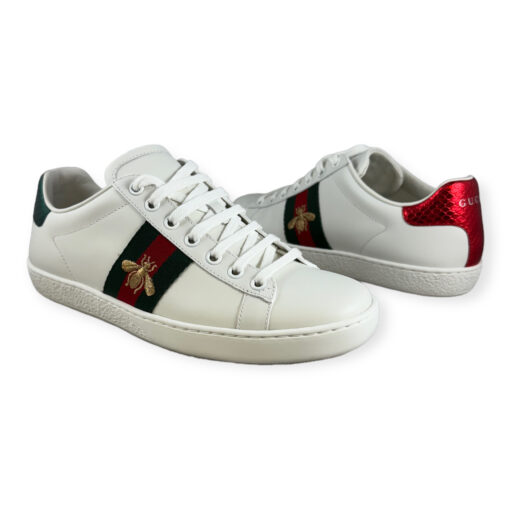 Gucci Ace Bee Sneakers in White Size 38 1
