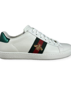 Gucci Ace Bee Sneakers in White Size 38 10