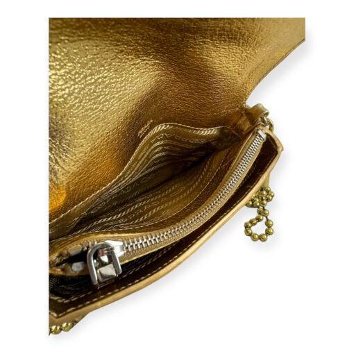 Prada Mini Crossbody Bag in Gold 10