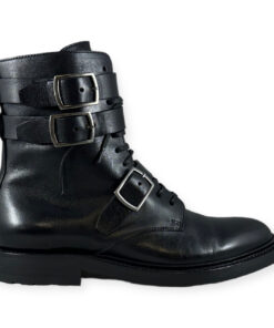 Saint Laurent Combat Boots in Black 8