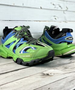 Size 38 | Balenciaga Track Sneakers in Green & Blue