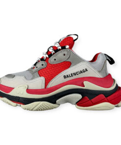 Balenciaga Triple S Sneakers in Gray & Red Size 37 7